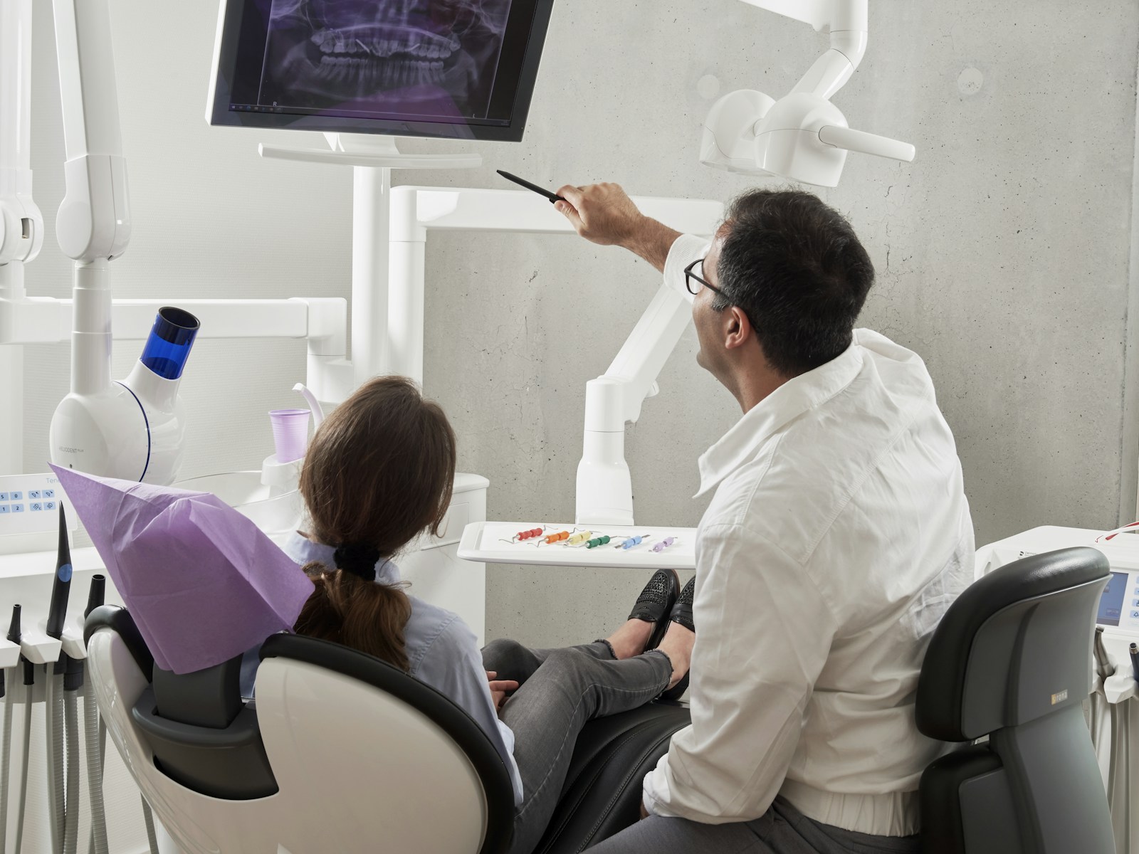 Stock photograph illustrating a dental consultation